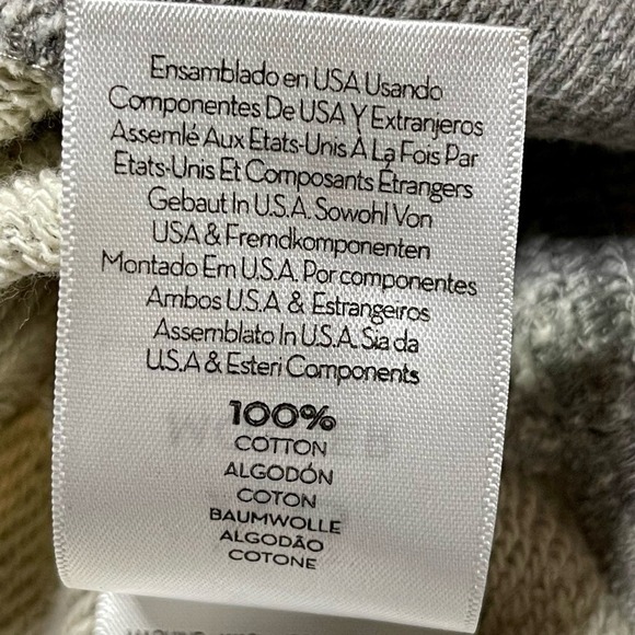 Mother The Square Adios Popover Sweatshirt Gray Ivory Size XS Retro 70’s Vibes - Picture 8 of 12